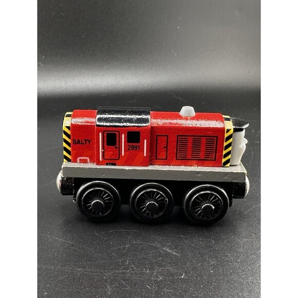 Thomas Wooden Railway Salty Red Train Engine Learning Curve 2003 Vtg - Picture 4 of 8